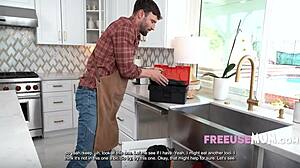 Lexi nicole receives assistance from the handyman in her home