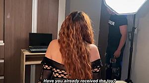 Streamer Shows Her Big Boobs Online Using Her Honey Play Box Toys - Angel Cruz & Andrea Castro