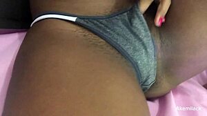 the latina amateur teases her hairy pussy in lingerie solo