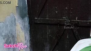 Sexy Sakshi bathes naked and changes her cloth.