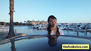 Does This Hot Asian Teen Dare Reveal Her Big Boobs Outdoors?