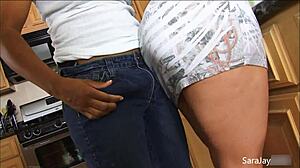 milf sara jay hires busty angie noir as her personal secretary