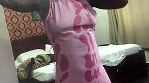 crazybitch twerking on landlord's bed during vacation.