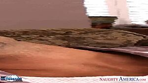 brunette babe kortney kane suck and fuck a big cock with hardcore action