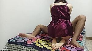 seducing with my dress, we kiss romantically against the wall