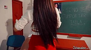 Sexy teacher punishes her student with a hard fuck for misbehaving