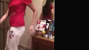 indian girl performs dance with friends in private.