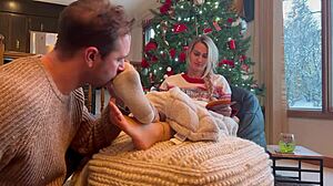 Santas obsession with licking feet and sucking toes during christmas