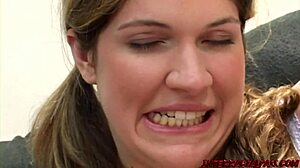 Renee Jordan Nervously Unwraps Big Black Cock