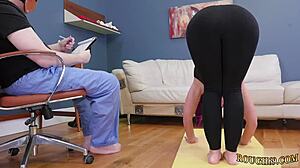 Bondage trouble as step dad guides ally compeers through first experience