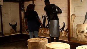 Watch him fill my mouth and ass with his huge cock in a tourist park, fucking my tight ass for spectators' pleasure