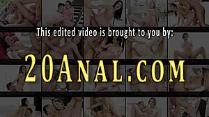 Analized babe sucks big dong.