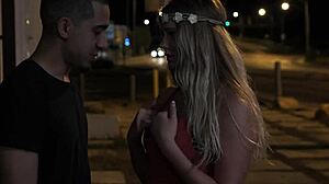 stranded teen gets roughfucked outdoors by pickup guy