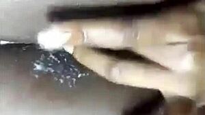 Amateur Ebony Woman Fingers Ass Anal Until Cum Flows Freely