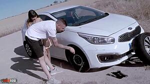 young skinny latina michy perez fucks kevin white roadside?