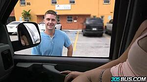 Juicy Latina Teen Ass Fucked on Public Bus for Cash