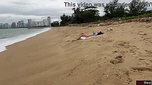 Hottie lets me cum on her tits in public flashing