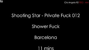 Shooting star cris angelo enjoys a private fuck in the shower with passionate kissing.
