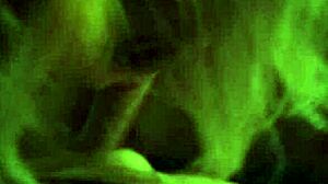 Sexy Hot Blonde Beauty Shares Steamy Smoke Moment With Partner