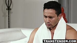 classy trans babe gets her tight ass filled up with cock