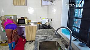 plumber seduced by housewife in the kitchen while husband is away