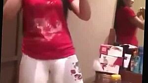 indian girl performs dance with friends in private.