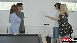 two horny big tit sluts FUCKING two boys and SUCK their big dicks - london river natasha nice diego perez jodie johnson