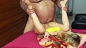 Young Novinha Fucks Old Man All Day Long