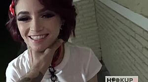 a huge meat creampies pervy cutie lola fae's face after raw anal.