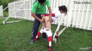 i am an asian cricket girl seduced by my coach in japan's outdoor setting for a quick encounter