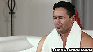 classy trans babe gets her tight ass filled up with cock