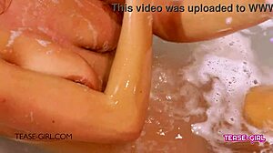 Sexy Brunette Teen 18+ Student In A Bath With Casting And Cum
