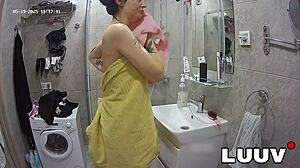 Alice shares morning shower exhibitionism on camera