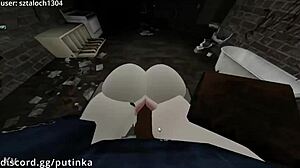 Snowbunny girl gets unexpected bbc fuck in roblox condo