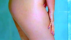 College girls shower time wet pink thong reveal