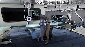 alien monster fucks hairless pussy in contact game