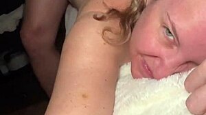 Avril showers prone bone fuck and hairy pussy creampie