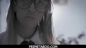 Nerdy Teen 18+ Gets A Double Penetration