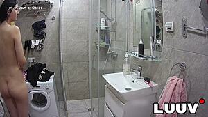 Alice shares morning shower exhibitionism on camera