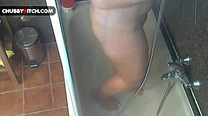 Fat Ass Soapy Teen Orgasms Hard in Bathtub