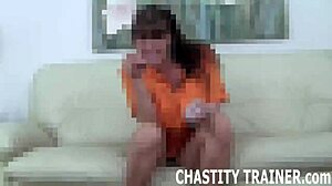 i lock your tiny cock in tight metal cage