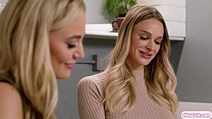 Big Tits Lesbian Kissing And Fingering Blonde Office Mate.