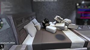 quietly fucking a fan on the bed in various positions like cowgirl and doggystyle