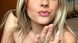 early morning, she indulges in intense masturbation leading to a powerful squirt in bed