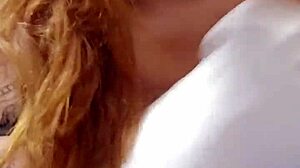 ruivinha gostosa showing her breasts and pink pussy