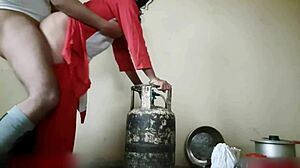 i talk to my indian stepsister about family matters in the kitchen