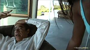 Black girl monique provokes guy to drill her pussy