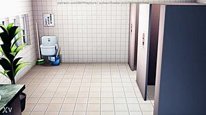 Restroom Playtime Yuri Bondage Sex - 3D MMD