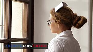 Sensual lesbian sex with 3 busty nurses