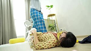 i'm the horny indian cute maid while working